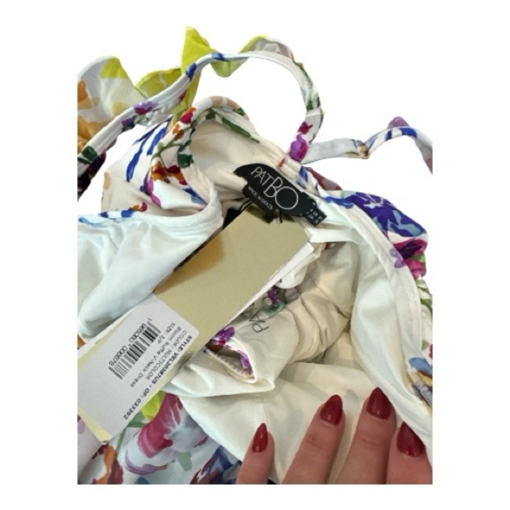 PatBO Bloom Maxi Dress NWT Small Multicolor Ruffle Hem Floral Vacation Resort - Picture 6 of 16